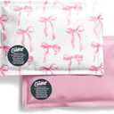 Fit & Fresh Cool Coolers 1 Pack Soft Ice for Lunch Bags, Flexible Stretch Nylon, Durable, Reusable Lunch Box Ice Packs, Soft Ice, Reusable Freezer Packs, Lunch Ice, Easy to Clean, Pink Bows
