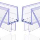 2-Pack Hipple Home Frameless Shower Door Bottom Seal Strip (3/8 x 39 (10mm))