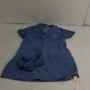 Denim Shirt Dress for Women Short Sleeve, Jean Stretch Button Down Dresses for Summer XL Blue