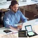 Thenshop 12 Pcs Social Worker Appreciation Gifts Bulk Sticky Note Holder Thank You Inspirational Quote for Women Men Nurse Employees Coworker Self Adhesive Office Note Pad Holders (Motto)