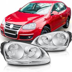 ISHARINGAUTOPARTS Headlights Assembly Compatible With 2005 2006 2007 2008 2009 2010 Volkswagen Jetta & 2006-2009 Volkswagen GTI/Rabbit Right+Left