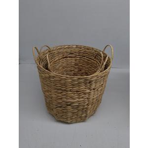 Straw Baskets Set of 3 (14×13, 12.5×11, 11.5×9 in)