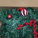 MorTime 9 FT LED Christmas Garland with Pinecones Red Berries Bows Christmas Balls Candies, Multi-Function Christmas Garland with 50 Warm White LED Lights, 180 Branch Tips