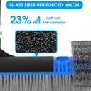TidyMister 20'' 2 in 1 Pool Brush Head Cobweb Duster Heavy Duty Pool Cleaning Detachable Round Brush with EZ Clip & Wavy Nylon Bristles for Inground Pool & Above-Ground Pool (Without Pole)