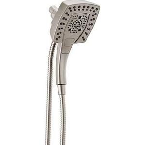 Delta Faucet 5-Spray In2ition 2-in-1 Dual Hand Held Shower Head with Hose, Magnetic Docking Handheld Shower Head, Stainless 58474-SS25