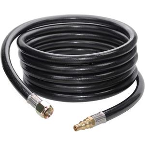 DOZYANT 12 FT RV Propane Quick Connect Hose for RV to Grill, BBQ Quick Release LP Gas Line for Camp Chef Stove, Pit Boss Burner - 3/8 Female Flare Fitting x 1/4 Full Flow Male Plug