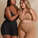 OEAK Tummy Control Shapewear for Women Seamless Girdle High Waisted Body Shaper Underwear Panty Smooth Under Dress Shapewear (Beige, L)