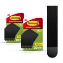 Command 15 lb Large Picture Hanging Strips 40 Pairs, (80 Command Strips) Damage Free Hanging Picture Hangers, No Tools Great for Home Decor, Black Adhesive