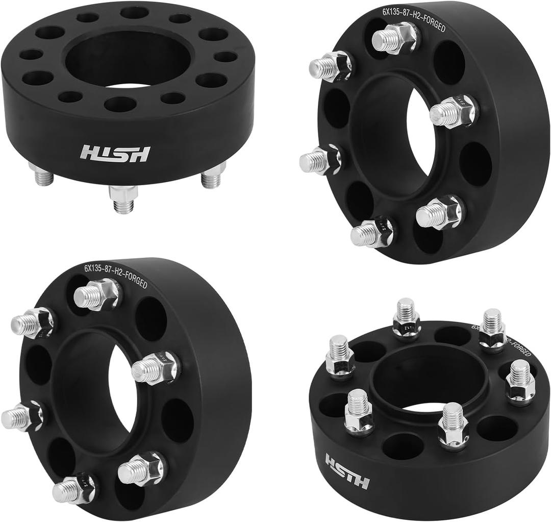 HISH 6 Lug 6x135 Wheel Spacers for Ford F150 Expedition Navigator 2005-2014, 2 inch Wheel Spacers 14x2 Studs & 87.1 mm Hub Bore Compatible Wheel Adapters, Set of 4