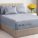 Extra Deep Cal King Sheet Set - 6 Piece Breathable & Cooling Sheets - Hotel Luxury Bedding Set w/18-24 Inch Extra Deep Pockets - Easy Fit - Super Soft, Wrinkle Free and Comfy - White, Cal King Size