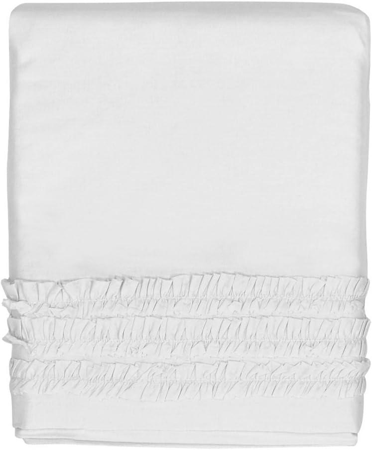 Crib Skirt Petite Ruffle White - Cotton - 15 Inch Drop