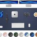 Large Desk Mat 55"x24" - Premium Non-Slip Desk Pad, Waterproof and Scratch-Resistant Office Desk Protector, Large Desk pad Workspace Mat for Home and Office (Midnight Blue)