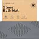 Stone Bath Mat, Large Bath Rug Diatomaceous Earth Shower Mat, Drying Hard Bathroom Mat, Non-Slip Super Absorbent Stone Bath Mats for Bathroom Shower Floor 30"x20"