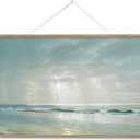 InSimSea Large Canvas Scroll Coastal Wall Art, 36x54 Inch