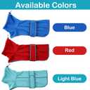 Warm Fleece Dachshund Coats, Dachshund Sweater, Miniature Dachshund Sausage Dog Clothes Jacket, Wiener Corgi Pullover with Adjustable Bands (Light Blue, M)