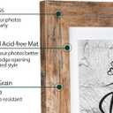 2 x Califortree Rustic Brown 5x7 Picture Frame - Display Photos 4x6 with Mat or 5x7 Without Mat - HD Glass Inside, Wall and Tabletop - Set of 2