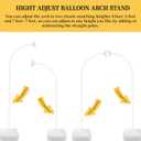 Balloon Arch Kit,Adjustable 8.2FT & 6FT Half Balloon Arch Stand with Base for Birthday Wedding Baby Shower Graduation Party Decorations(White)