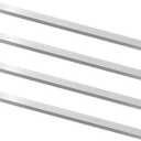 4 Pcs 20 Inch Stainless Steel Adapter Bar Table Adapter Long Metal Food Divider for Hotel Restaurant Kitchen Catering Home Commercial Food Service Accessories