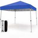 10x10ft Pop Up Canopy Tent with Slant Legs – Outdoor Instant Gazebo Shelter, UV-Resistant Waterproof Cover, Adjustable Height, Carrying Bag – 8x8ft Shade for Patio, Beach, Garden, Events