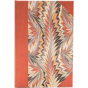 Rubedo (Cockerell Marbled Paper) Mini 12-Month Verso Hardback Day Planner 2025 (Elastic Band Closure)