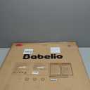 Babelio Metal Auto Close Baby Gate PressGuard P7, 29"-55" Wide Extra Wide Pet Gate for The House and Doorways, Pressure Mounted Walk Thru Child Gate with Door, Brown Wood Pattern