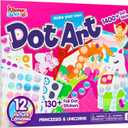 Klever Kits Dot Art Kit for Kids, No Mess Sticker for Toddlers 3-7, Craft Kits, DIY Creative Activity, Travel Toy, Birthday Presents for Boys Girls (Unicorns & Princess)