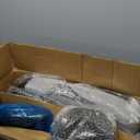 Ergonomic Office Chair-Computer X-Shaped Chair Mesh PU Leather with Adjustable Lumbar Support-Executive Desk Chair High Back with Headrest Flip-Up Arms for Long Hours (Black)