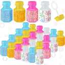 Seenelling 24 Pack Sponge Themed Bubble Wands Cartoon Flower Bubbles Party Favors for Adult Summer Birthday Gifts Ocean Cartoon Party Goodie Bag Stuffers Gifts for Outdoor Wedding Supplies Decorations