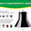 2 Pack Ceramic Beer Can Chicken Holder for Grill - Vertical Chicken Roaster for Even Browning & Crispy Skin, Chicken Throne for Adding Extra Flavor & Moisture to Chicken, Non-Stick Steamer Holder