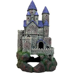 SLOCME Aquarium Middle Ages Resin Castle Decorations - Fish Tank Gothic Castle Hiding Cave Ornament
