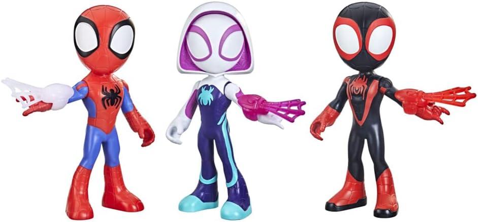 Spidey and his Amazing Friends Supersized Hero Multipack, 3 Large Action Figures, Marvel Preschool Super Hero Toy, Ages 3 and Up, 9 Inches