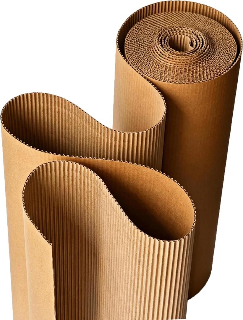 Corrugated Cardboard Roll,24" x 400" Single Face Cushioning Wrap