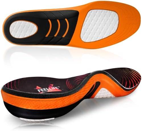 FEELLIFE Plantar Fasciitis Relief Shoe Insoles [2-Pair], Arch Support Insoles, Running Athletic Gel Shoe Inserts, Orthotic Inserts for Arch Pain [Trim to Fit: Men 8-12/Women 9-13]