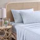 Tommy Bahama King Cooling Sheet Set 100% Cotton Percale, Crisp & Breathable Sheets for Hot Sleepers, Lightweight, Cool Zone Blue Sky, Deep Pocket