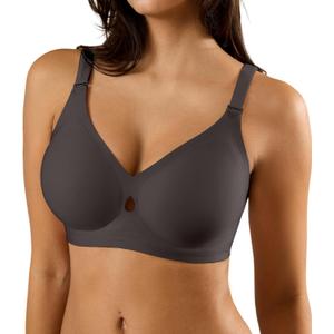 Padded Wireless Bras for Women - Wireless Bra Bralettes for Women with Support Padded Bralette (Black, S)