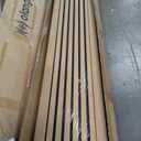 Olanglab Wood Slat Wall Panels 4 Pack, Wooden Acoustic Wall Panels, 94.5"x12.6" Each 3D Wall Panels for Interior Wall Decor (Black-Extendo Trio)