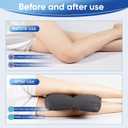 MINUPWELL Knee Pillow for Side Sleepers, 6" Leg Pillow for Side Sleeping, 100% Cotton Fabric Pillow for Between Knees While Sleeping - High Support Alternative for Relieving Leg, Back, and Knee Pain