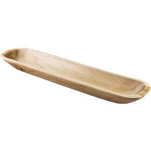 Serene Spaces Living Rectangular Natural Wood Tray  Elegant Centerpiece & Versatile Organizer for Home, Office, Event Decor, 24" Long & 5.5" Wide (Large - Pack of 1)