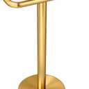 YUMORE Hand Towel Holder Stand Countertop Towel Rack Free Standing Towel Bar Hanger for Bathroom Kitchen (Pro, Gold)