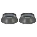PATIKIL 10" to 8" Duct Reducer Connector, 2pcs Heating Cooling Ventilation Fire-Resistant Increaser Adapter Pipe Fitting for Vent System, Grey 250x200 mm ID