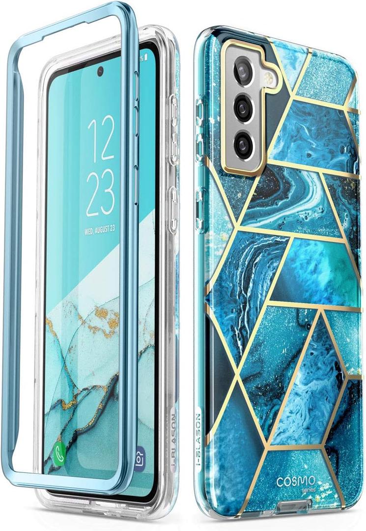 i-Blason Cosmo Series for Samsung Galaxy S21 Plus 5G Case, Slim Stylish Protective Case Without Built-in Screen Protector (Ocean)