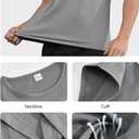 Mens Gym Tank Tops Sleeveless Shirts Cut Off Quick Dry Muscle Shirt Running Beach Loose Fit Tee (Gray, XL)