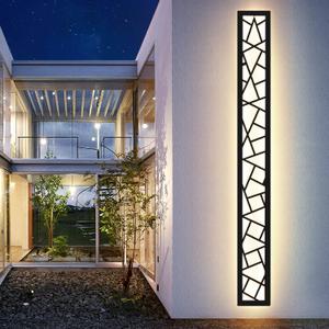 Outdoor Wall Lights 45.3inch Modern Outdoor Wall Sconce LED Long Wall Sconces Black Front Porch Light Waterproof Led Wall Light IP67 3000K Exterior Lighting fixtures