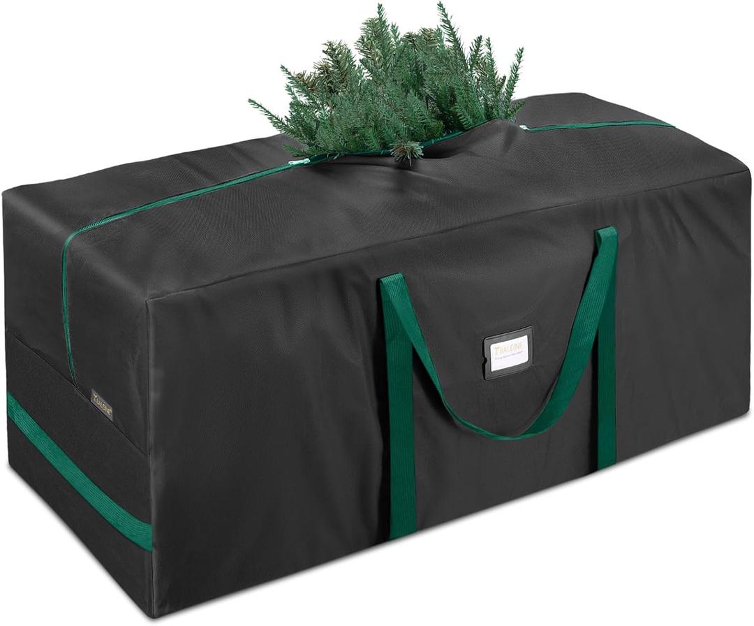 BALEINE 9 ft Christmas Tree Storage Bag, Heavy Duty 900D Oxford Fabric with Reinforced Handles and Dual Zippers Wide Opening, Extra Large Storage Container for Trees and Decorations (Black)