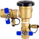 1" 720A Pressure Vacuum Breaker Assembly, MAX 400 PSI Backflow Preventer for Lawn Irrigation, Plumbing Systems, Freeze Sensor, Anti-Siphon Protection