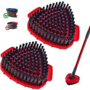 Scrubber Mop Head for Ocedar, Upgrade Scrub Brush for Ocedar, Spin Mop Scrub Brush Head for O Cedar RinseClean 2-Tank, More Bristles Scrub Brush Attachment for Bathroom, Deck, Kitchen Floor Cleaning