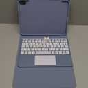 Harvopu Compatible for iPad 11th 10th Generation Case with Keyboard, Folio Cover with Pencil Holder, Multi-Touch Trackpad, 7 Color Backlit, Detachable Keyboard for iPad (A16) 11th/10th Gen (Blue)