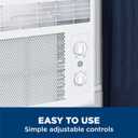 GE Window Air Conditioner 5,000 BTU AC Unit for Small Spaces up to 150 sq ft with Manual Controls & 2 Cooling Modes, Easy Install Kit, White