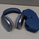 3 in 1 Silicone Cover and Case for Apple Airpods Max Headphones, AirPods Max Hard Case and Anti-Scratch Ear Pad Case/Ear Cups/Headband Covers Accessories (Blue)