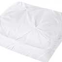 Full/Queen Duvet Cover Set, 100% Viscose Derived from Bamboo, 3 Pieces, 1 Zipper Closure Duvet Cover (90"x90") and 2 Pillowcases (20"x30") Cooling & Silky Soft (White)